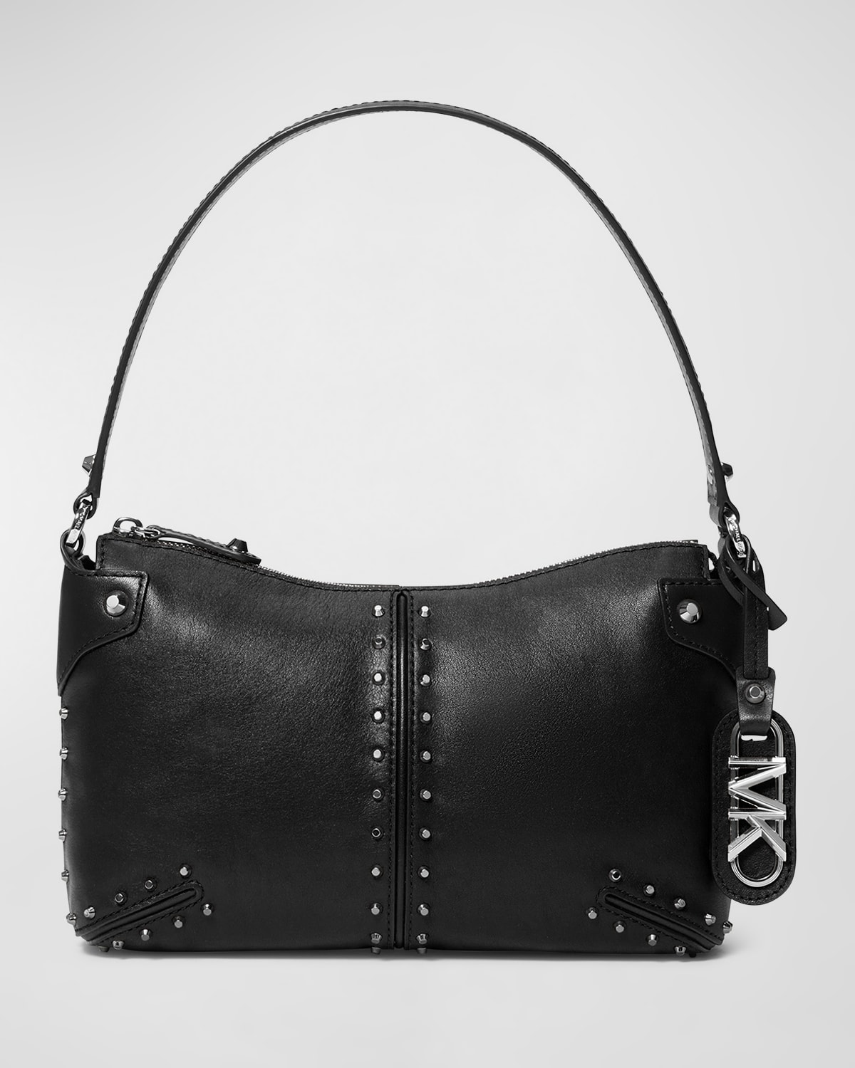 MICHAEL Michael Kors Large Studded Leather Pouchette Shoulder Bag