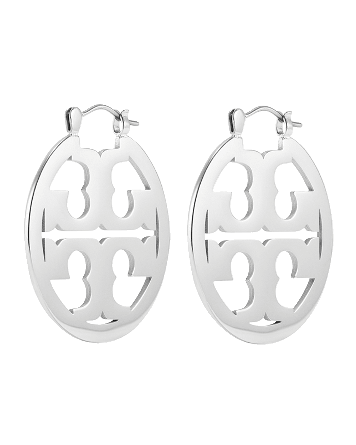 Tory Burch Miller Logo Hoop Earrings