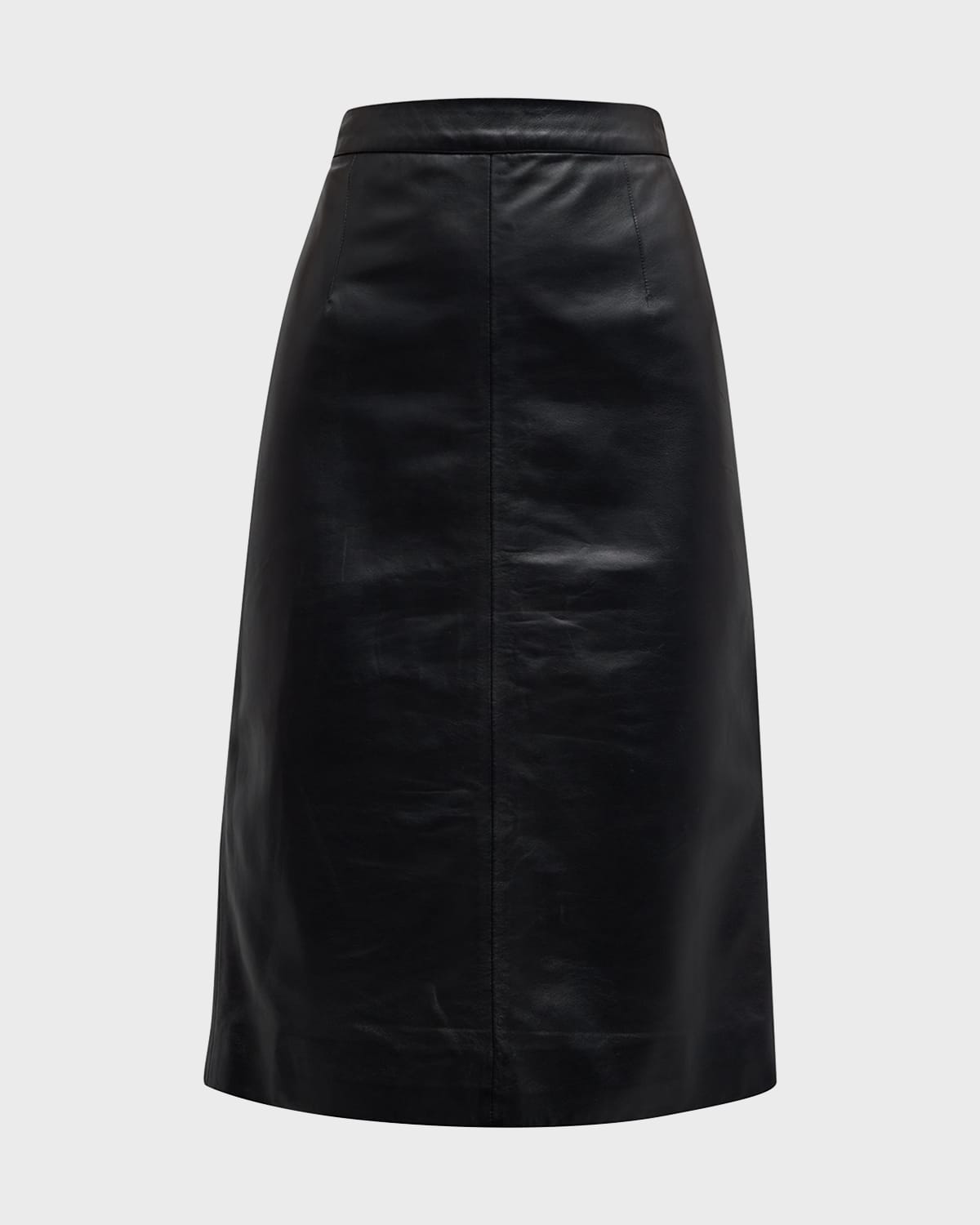 Nili Lotan Leonie Leather Slim Midi Pencil Skirt
