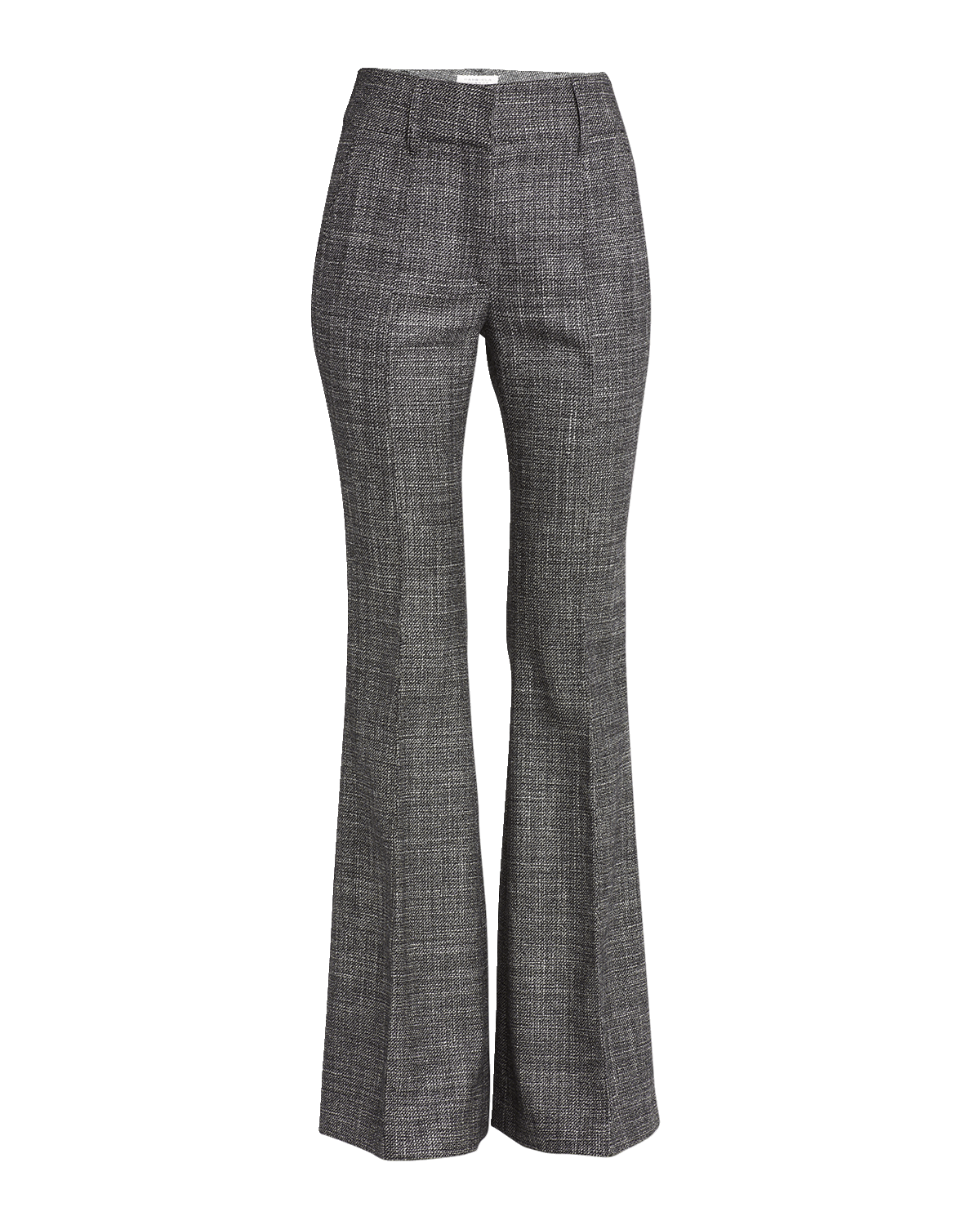 Akris Fares High-Waist Wool Check Bootcut Pants | Neiman Marcus