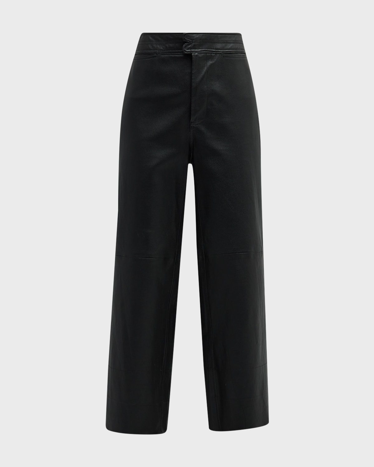 Apiece Apart Monterey Cropped Straight-Leg Leather Pants