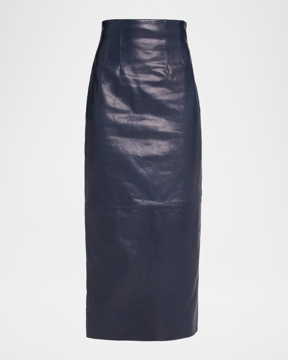 Khaite Loxley Leather Pencil Maxi Skirt