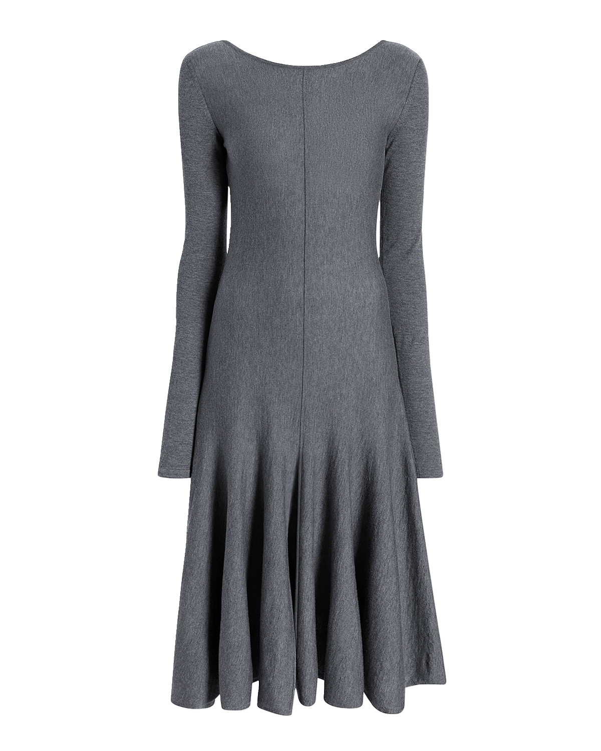 Khaite Dany V-Back Wool Midi Dress
