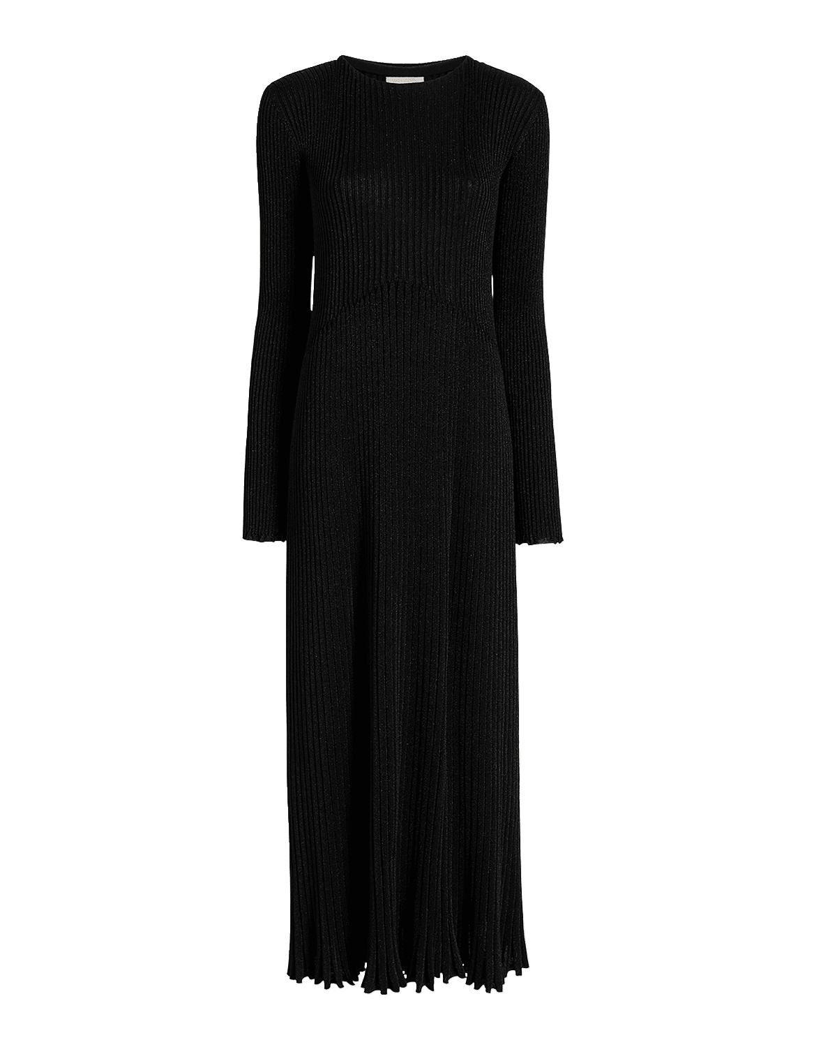 Khaite Okla Metalic Rib-Knit Maxi Dress