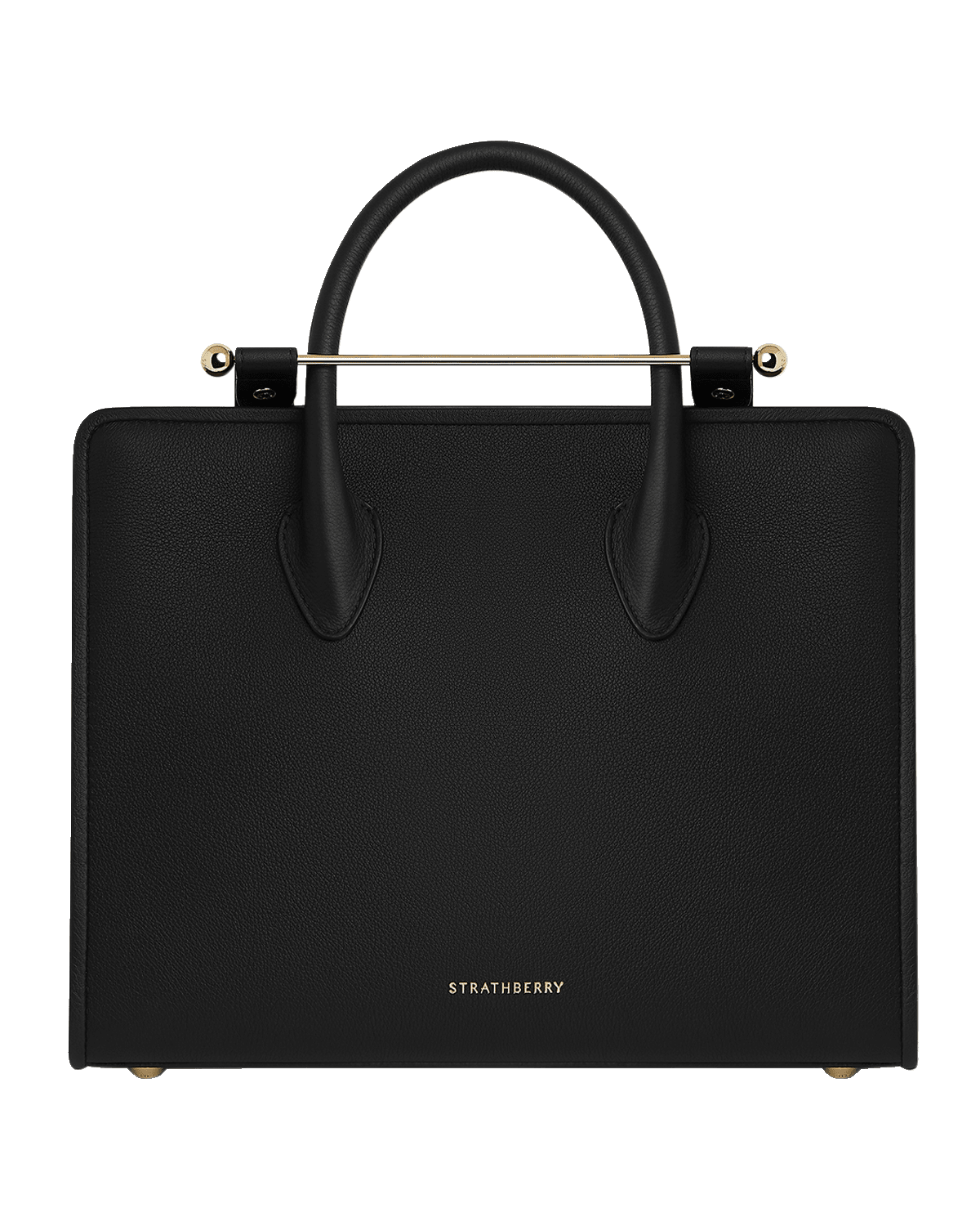 STRATHBERRY Midi Metal Leather Tote Bag