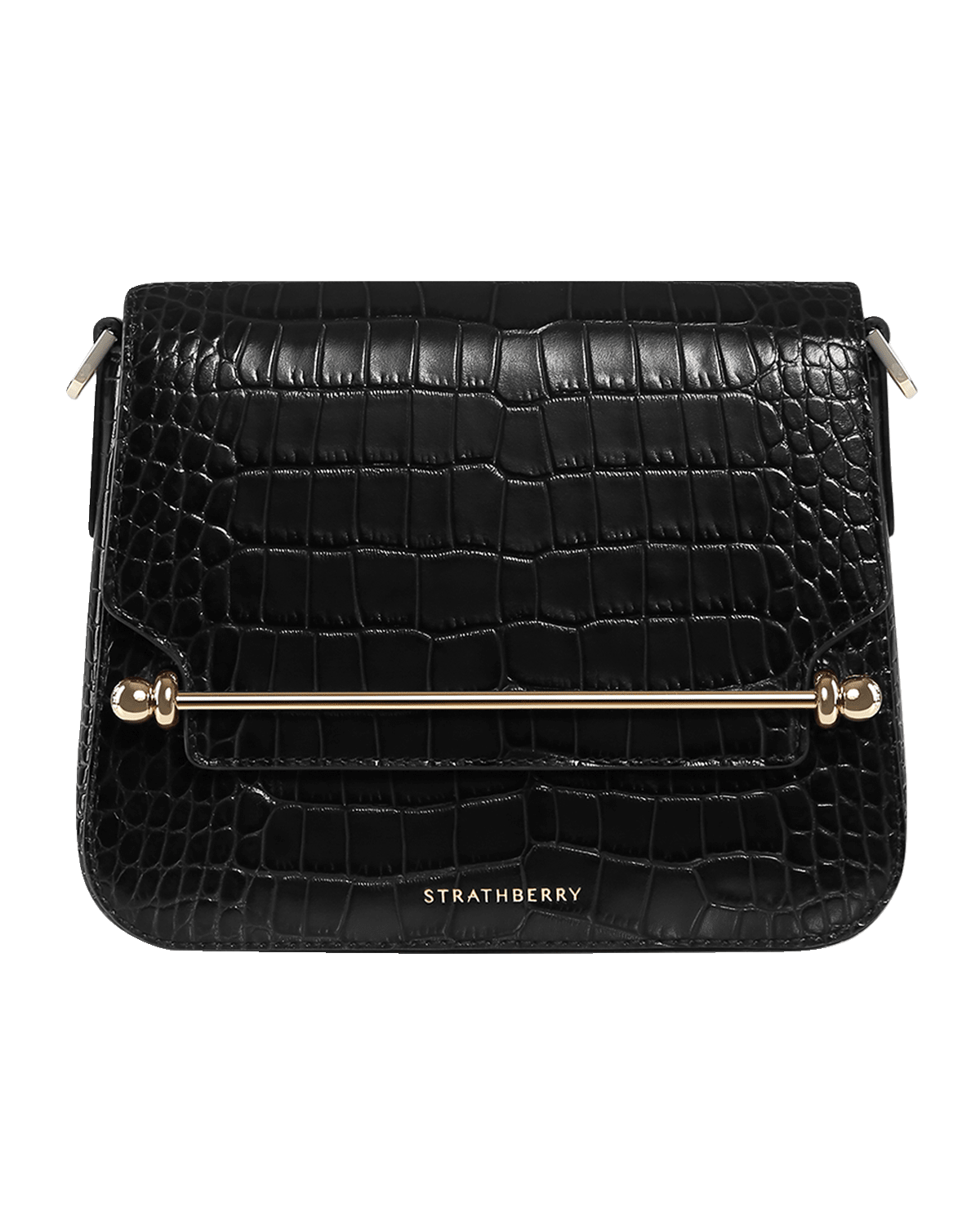 STRATHBERRY Ace Mini Croc-Embossed Crossbody Bag