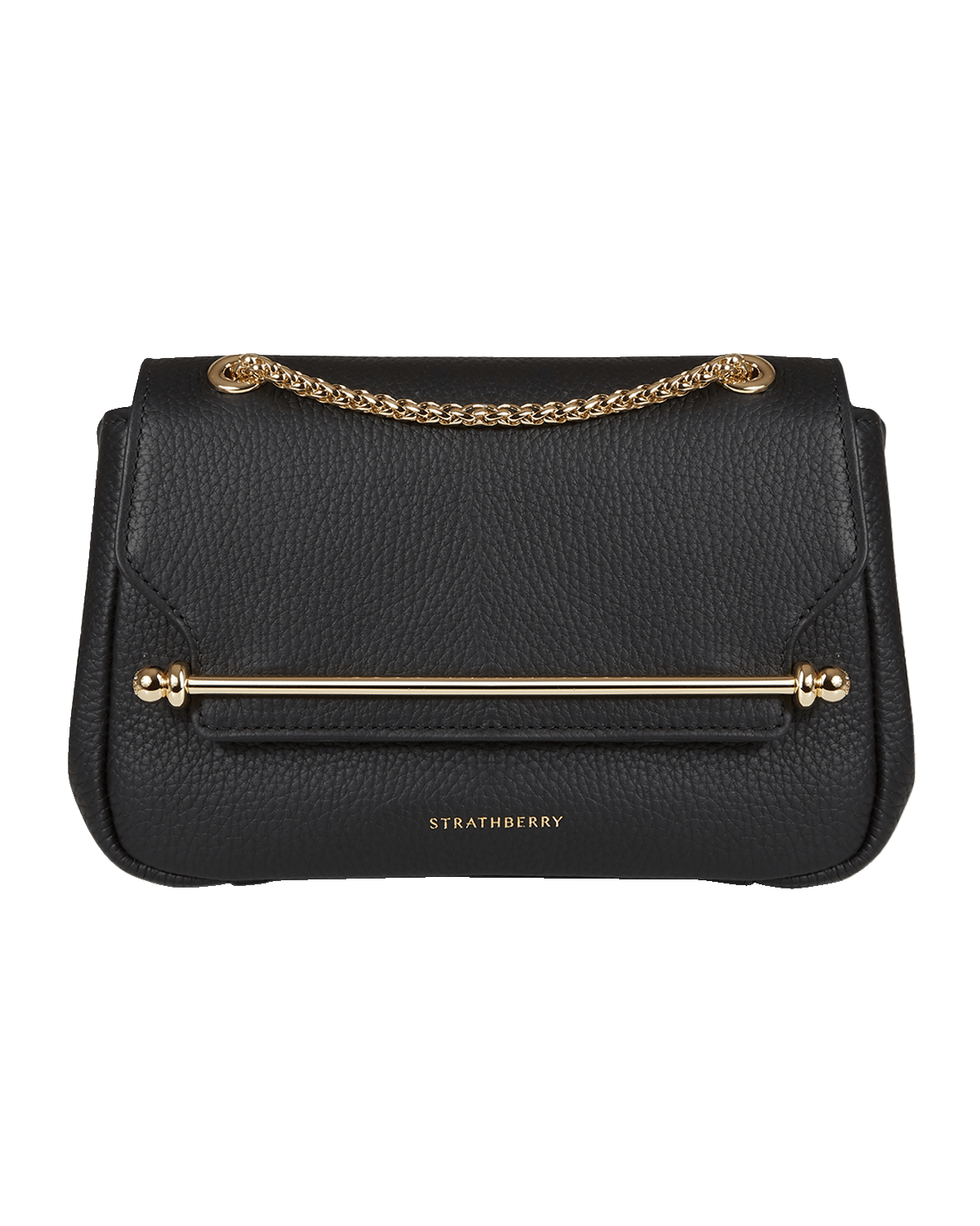STRATHBERRY East-West Flap Leather Chain Shoulder Bag