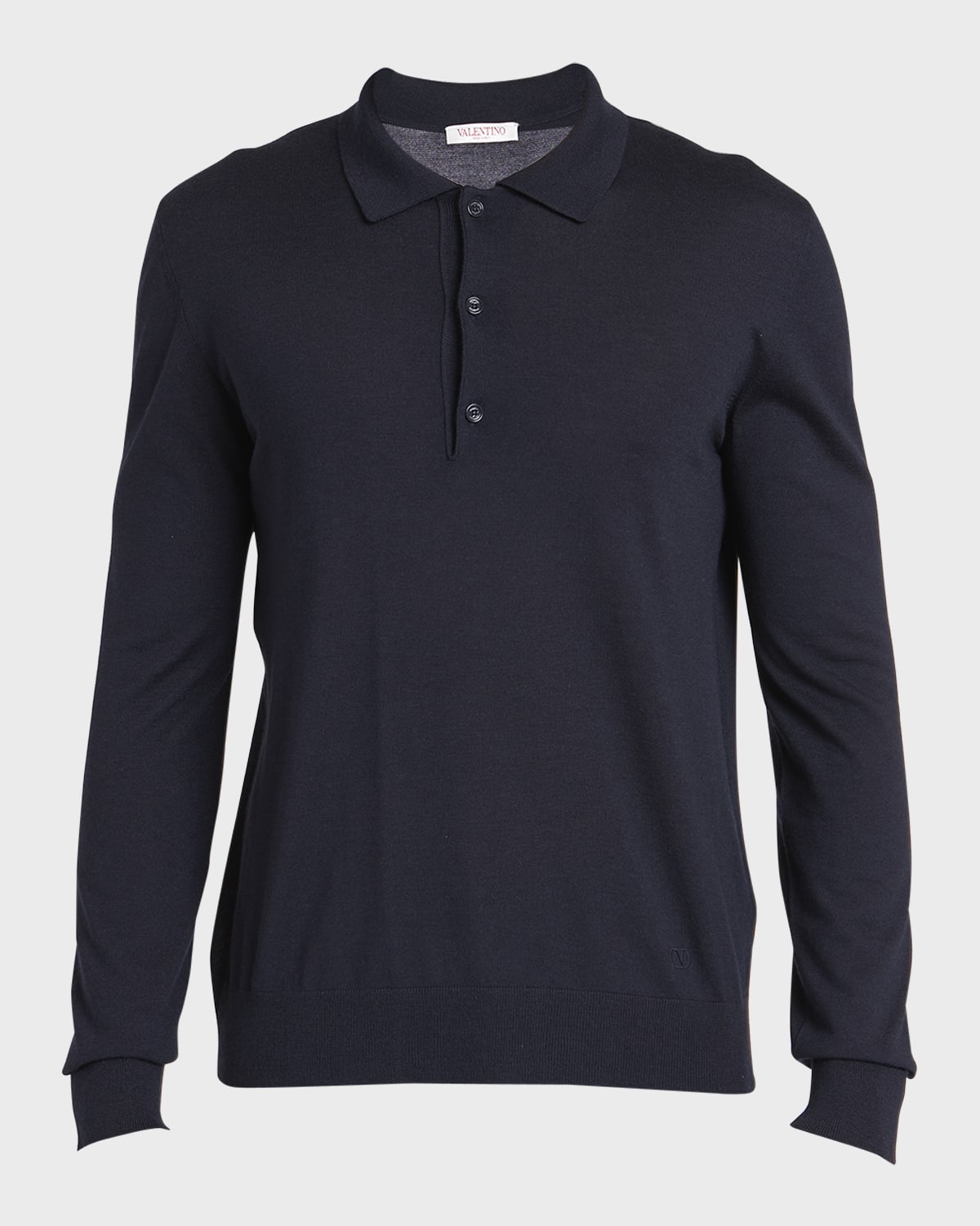Valentino Garavani Men's Cashmere-Silk Polo Shirt