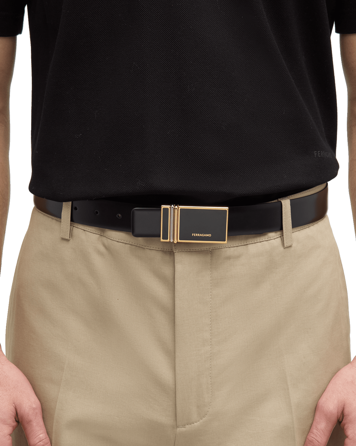 Ferragamo Men's Reversible Soft Calfskin Belt