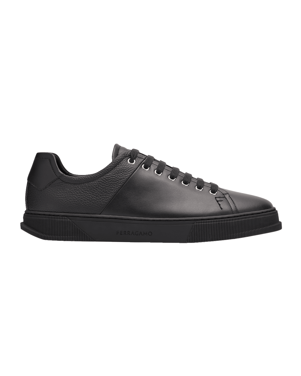 Ferragamo Men's Clayton Mixed Leather Low-Top Sneakers