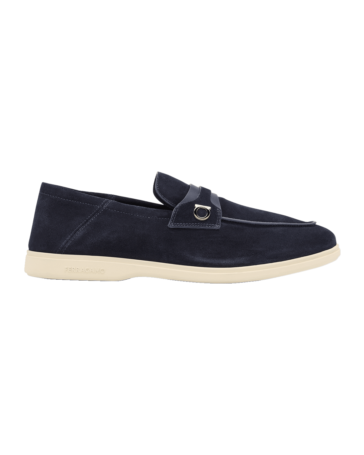 Ferragamo Men's Drame Gancio Suede Loafers