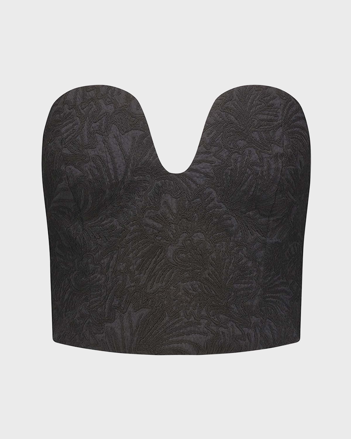 Mara Hoffman Liya Floral Cotton Jacquard Bustier Top