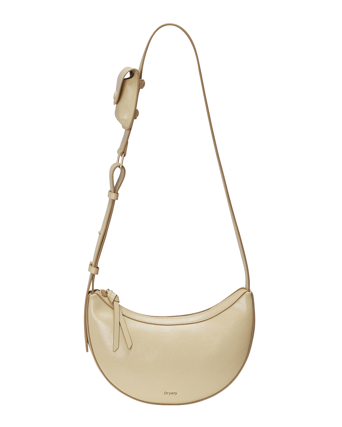 Oryany Rookie Half-Moon Leather Crossbody Bag