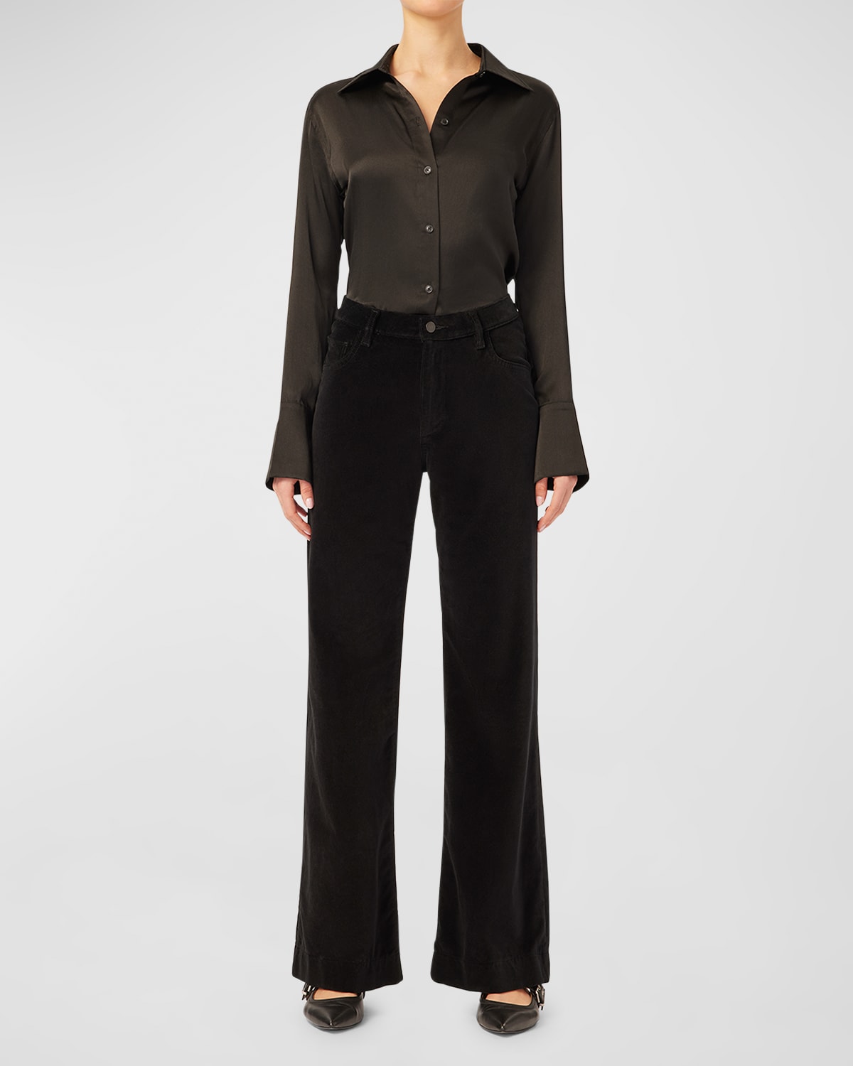 DL1961 Hepburn Wide-Leg High Rise Jeans