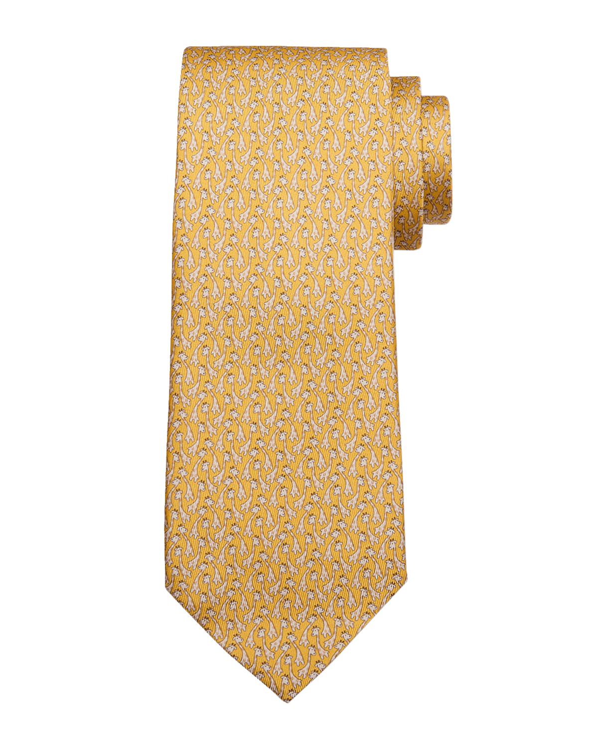 Ferragamo Men's Giraffe-Print Silk Tie