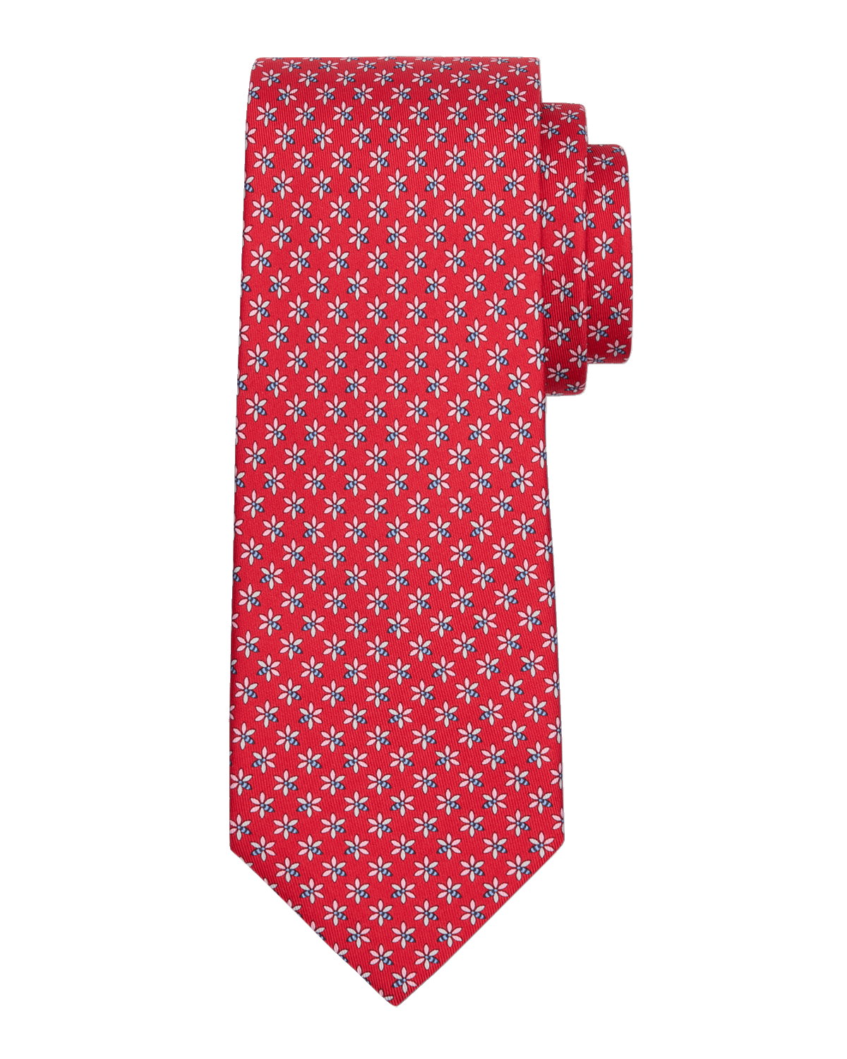 Ferragamo Men's Flower and Bee-Print Silk Tie