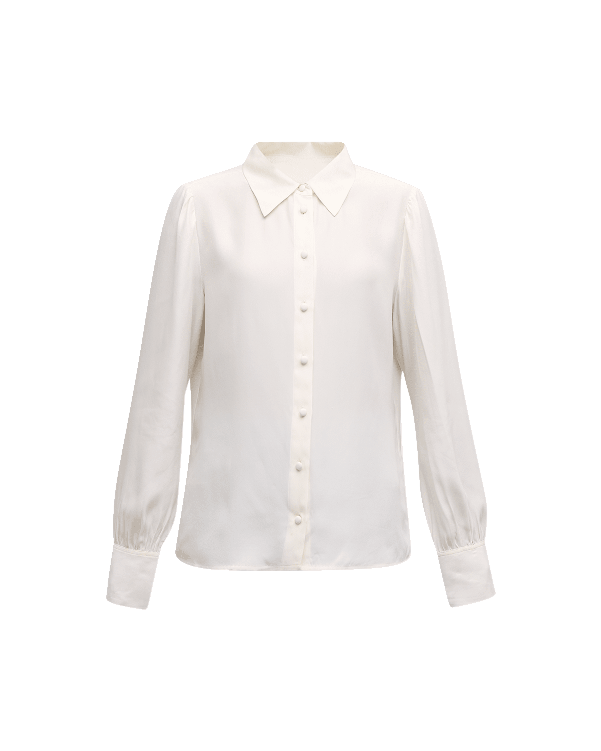 FRAME Silk Victorian Button-Front Blouse