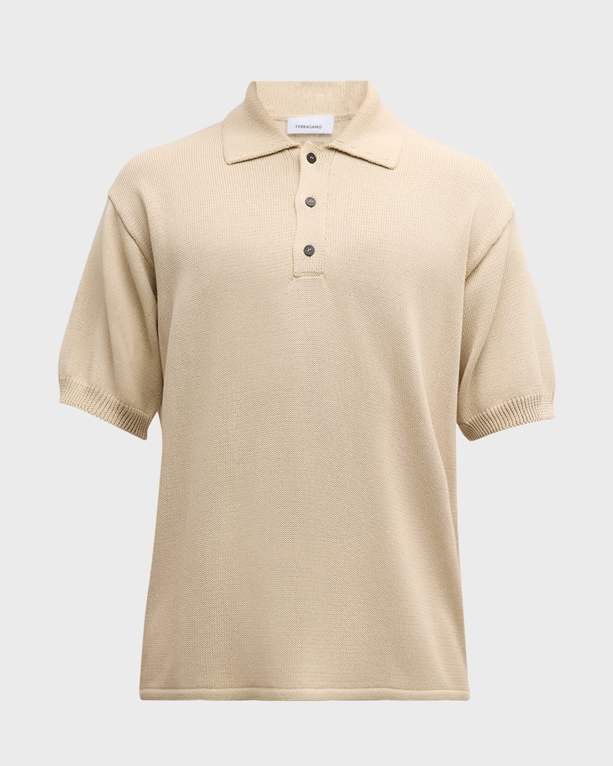 Ferragamo Men's Knit Polo Shirt