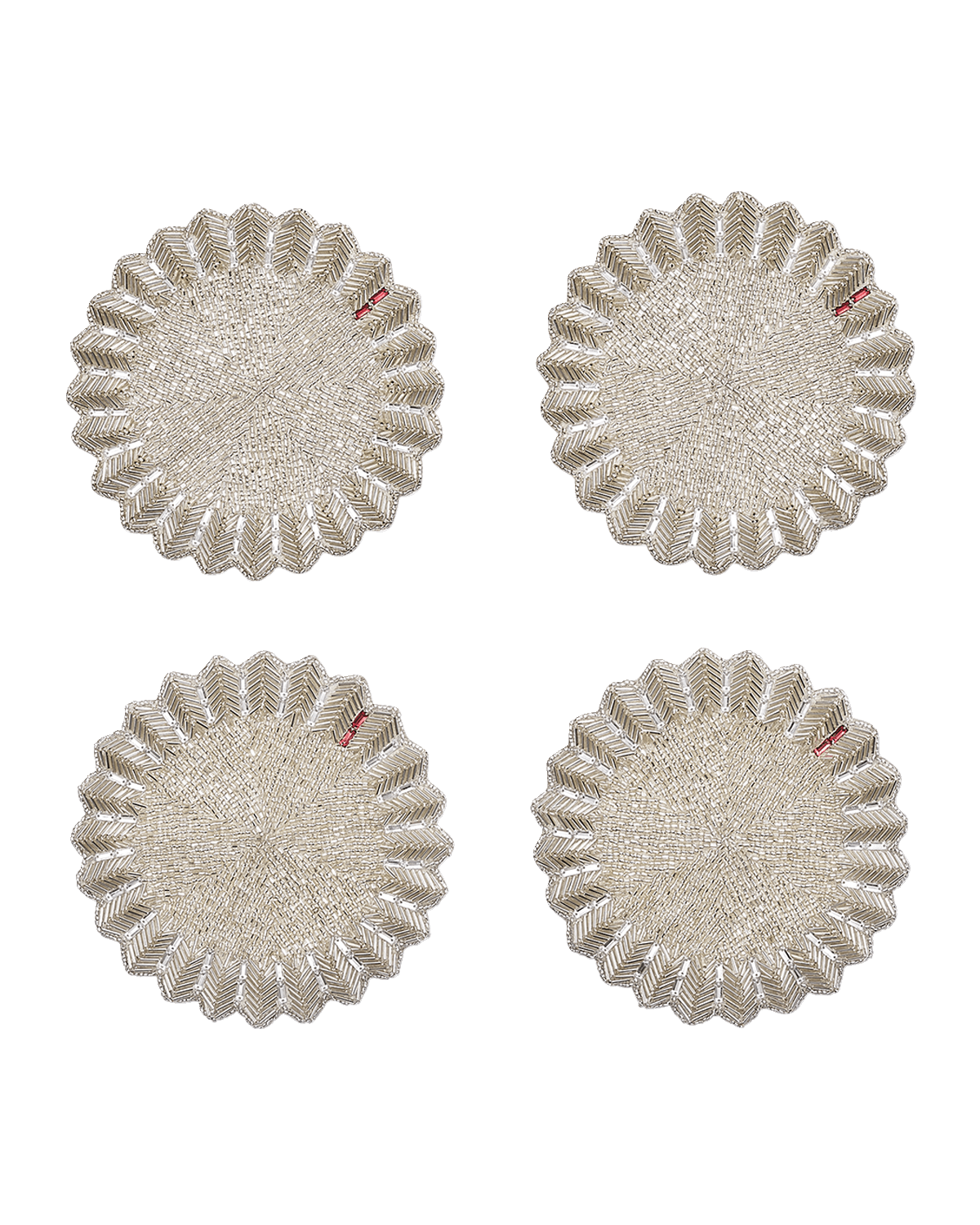 Baccarat x Kim Seybert x Baccarat Etoile Silver Coasters, Set of 4