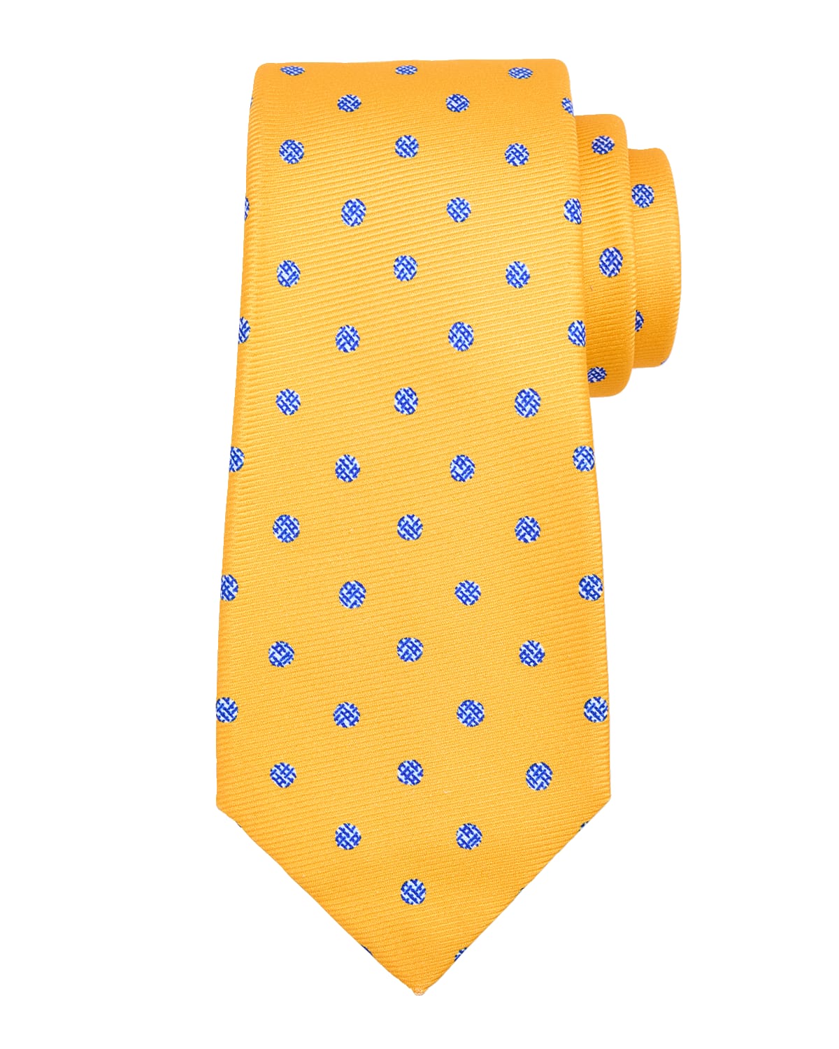 Kiton Men's Silk Polka Dot-Print Tie