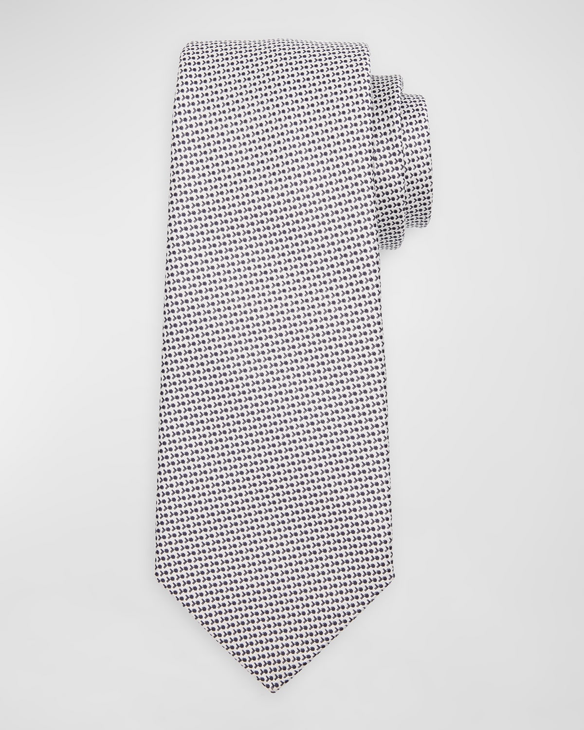 Kiton Men's Micro-Geometric Silk Tie