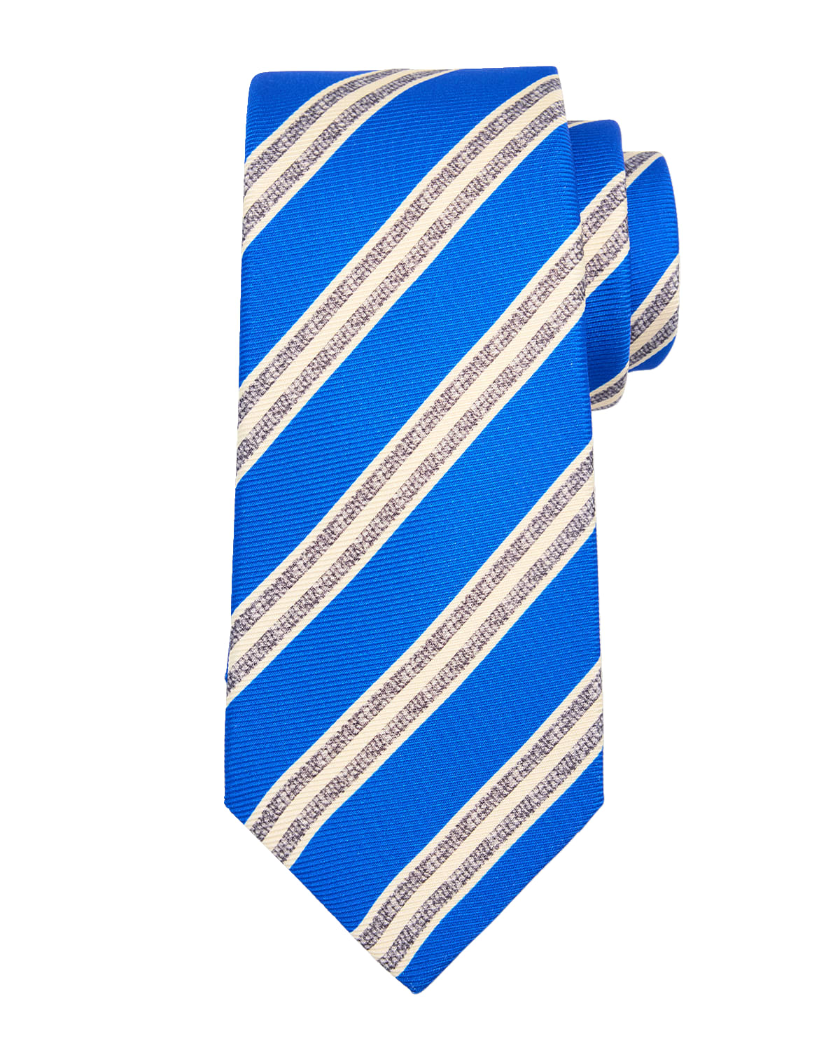 Kiton Men's Silk Double Stripe Tie