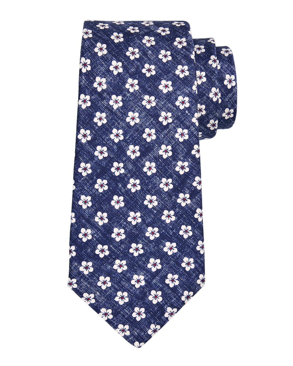 Kiton Men's Silk Flower-Print Tie