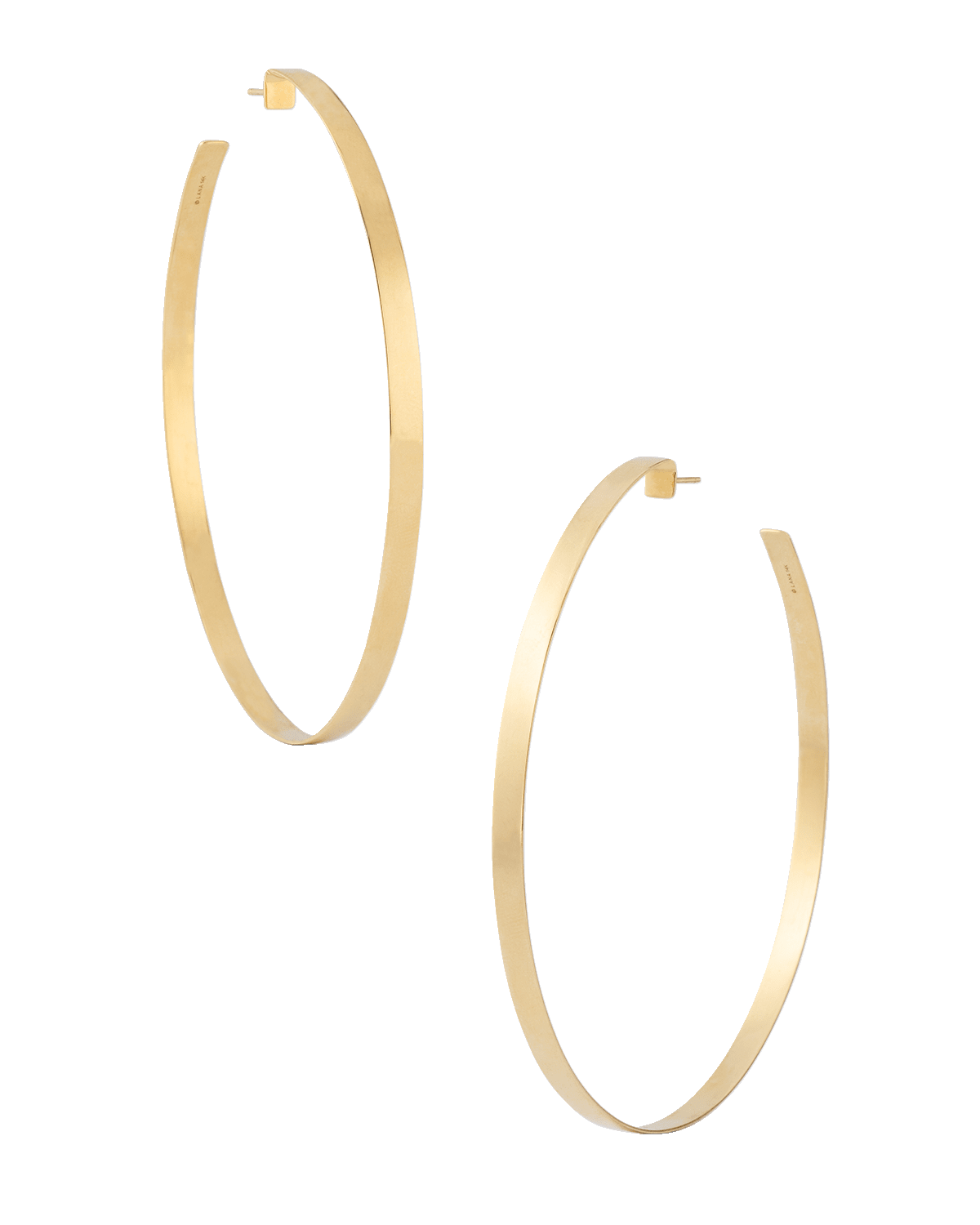 LANA 80mm Flat Vanity Hoop Earrings