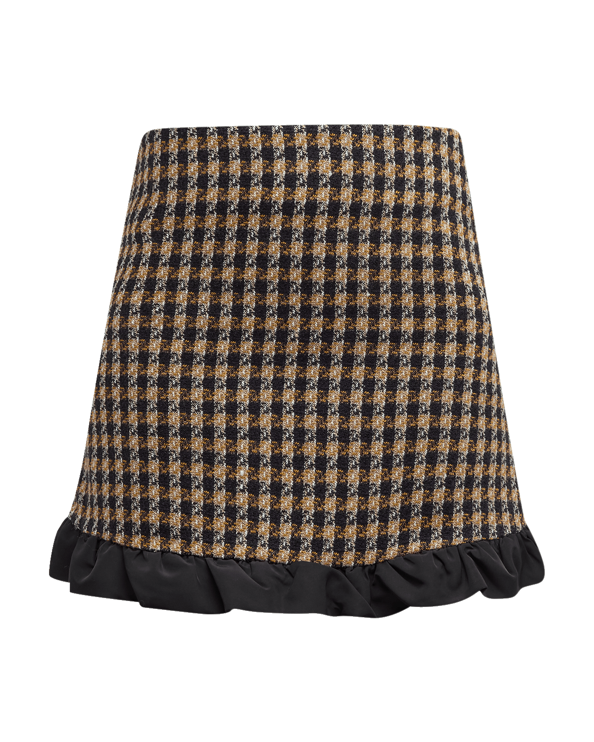 Derek Lam 10 Crosby Natia Check Ruffle Trim Mini Skirt
