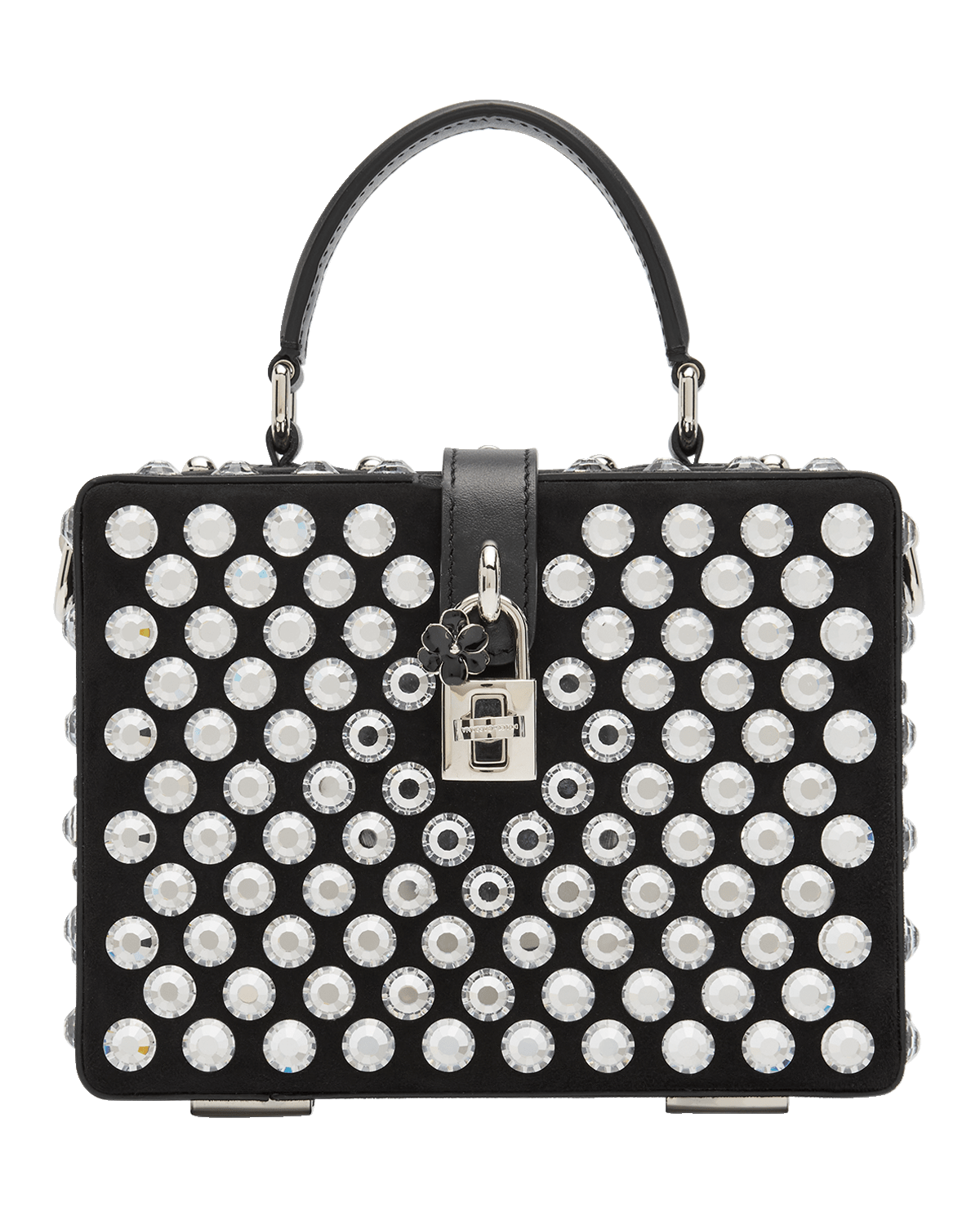 Dolce&Gabbana Crystal Box Leather Top-Handle Bag