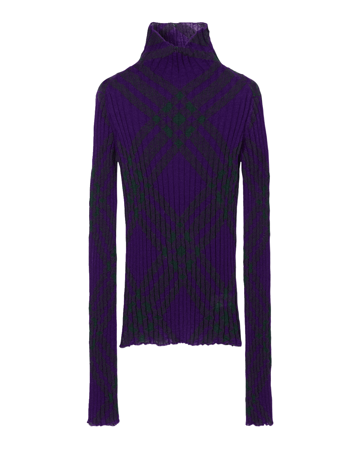 Burberry Signature Check Wool Knit Turtleneck