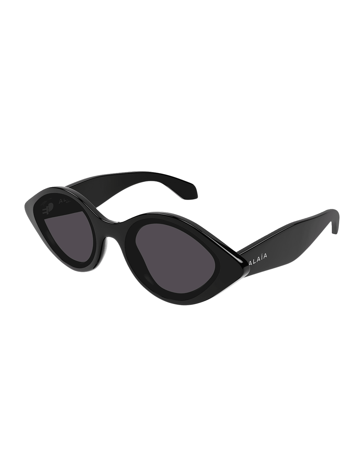 ALAIA AA0069S Elongated Acetate Round Sunglasses