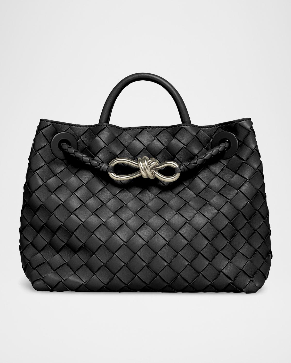 Andiamo Small Leather Top-Handle Bag