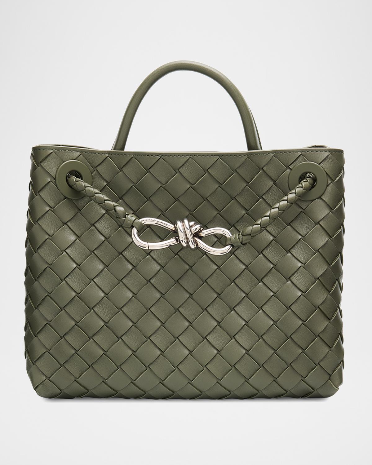 Andiamo Small Leather Top-Handle Bag