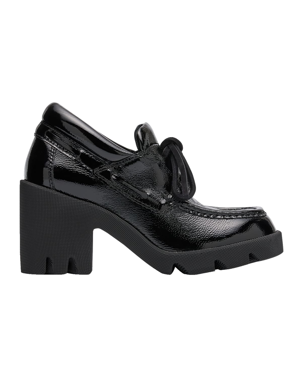 Burberry Stride Patent Lace-Up Loafers