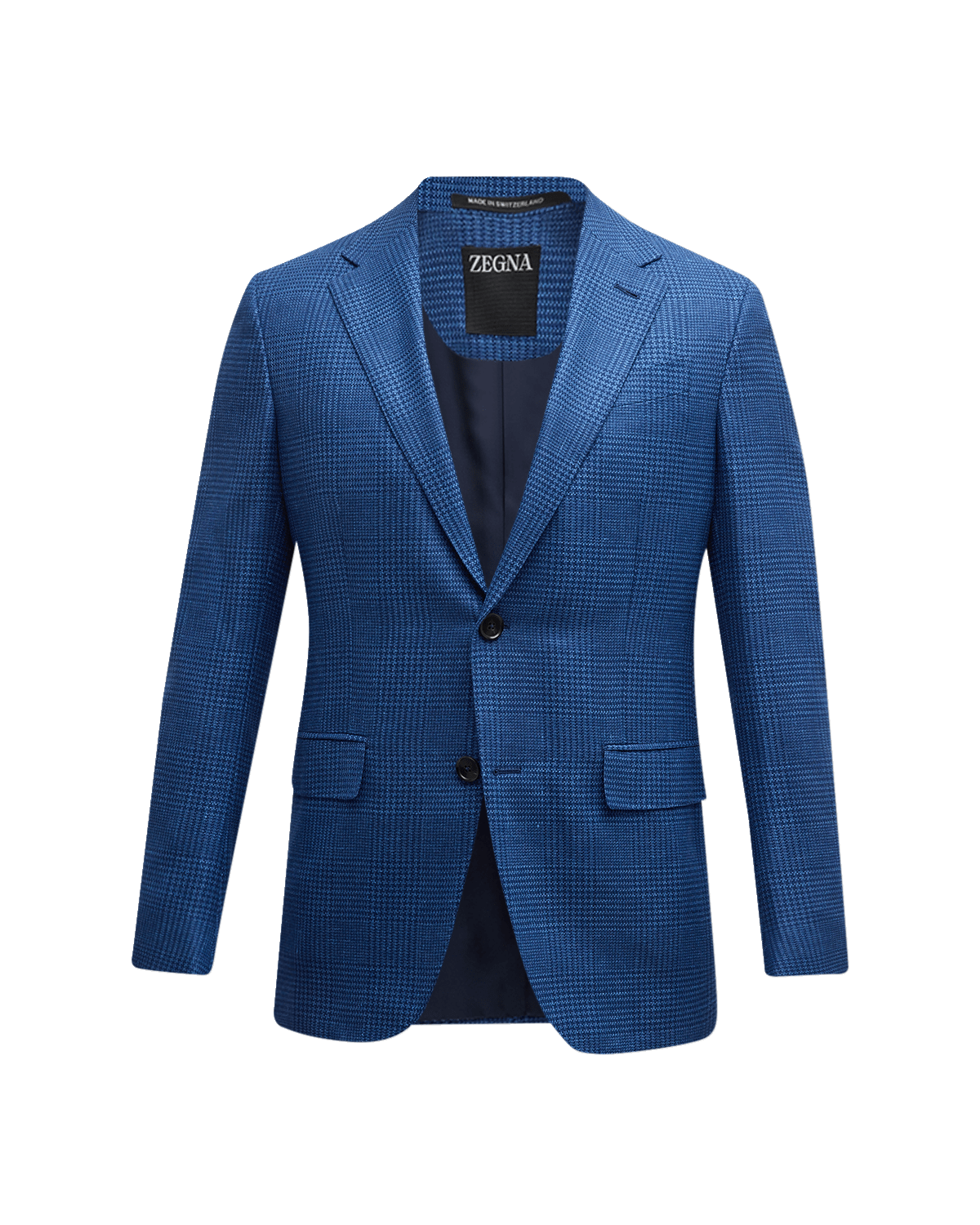 ZEGNA Men's Plaid Cashmere-Linen Sport Coat