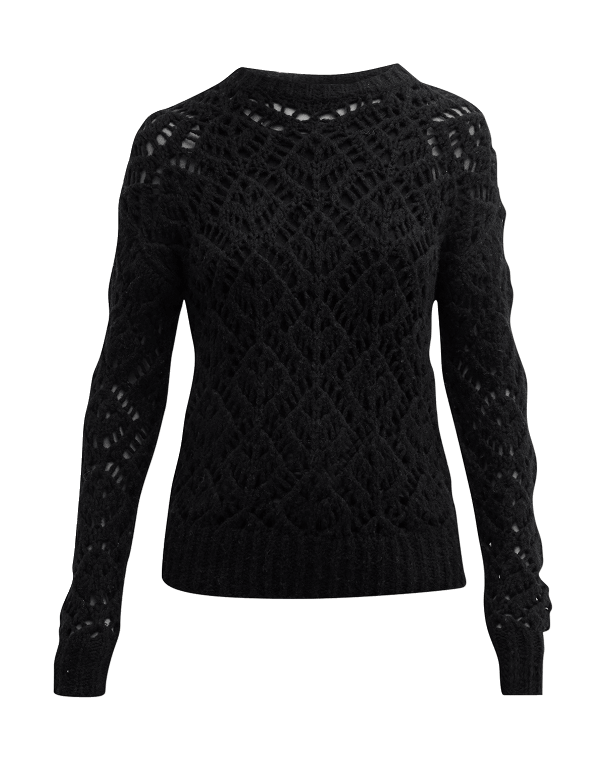 Naadam Wool-Cashmere Open Stitch Sweater