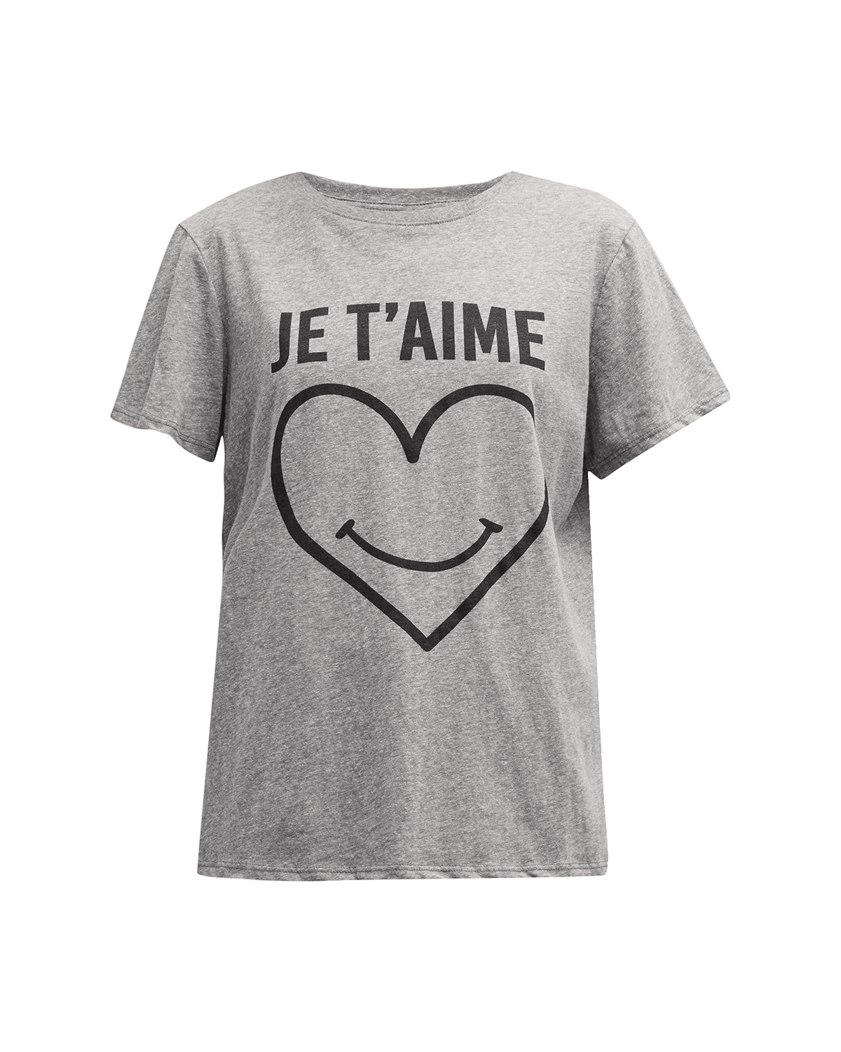 Cinq a Sept Smiling Heart Heathered Graphic T-Shirt