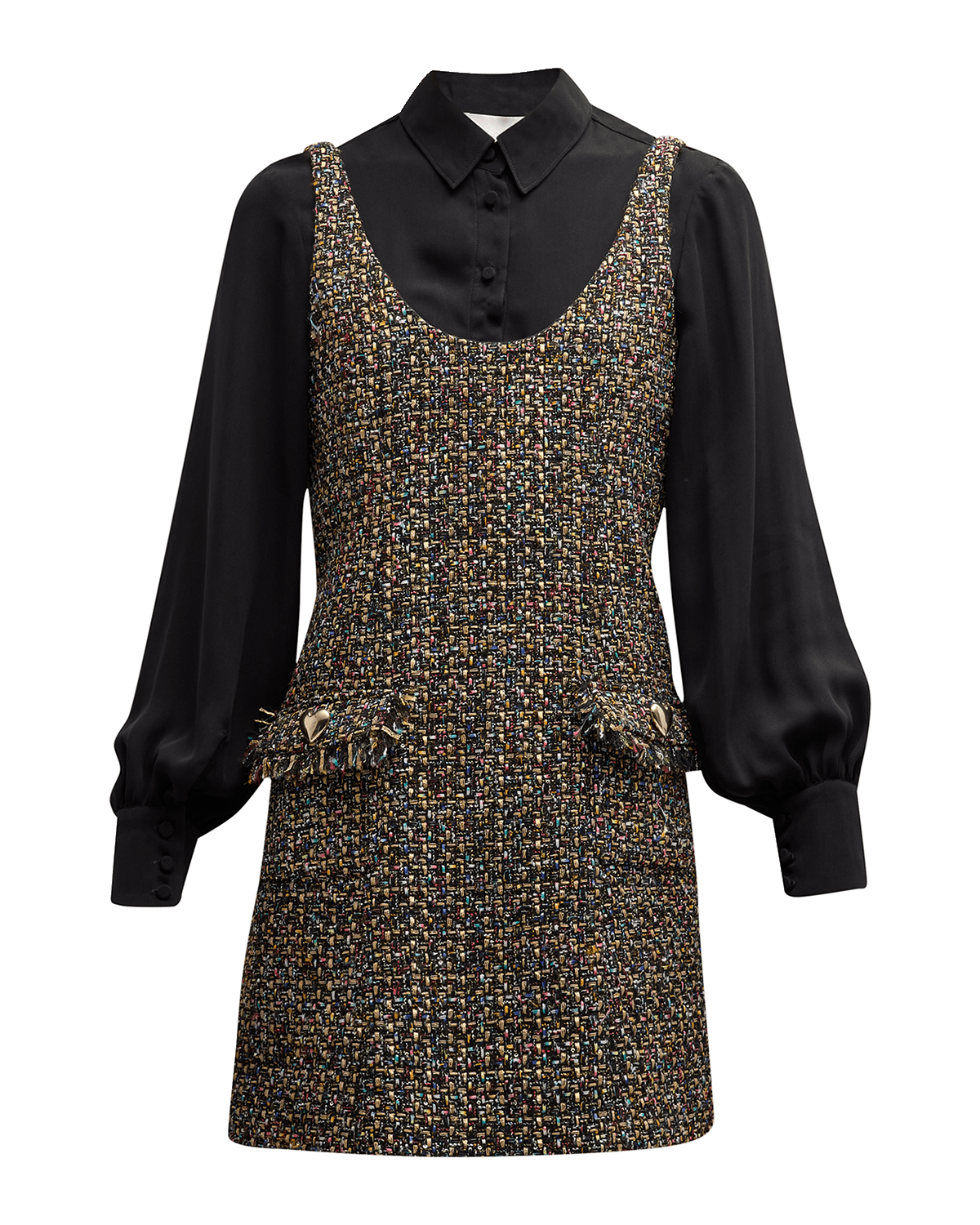 Cinq a Sept Florianna Confetti Tweed Mini Dress