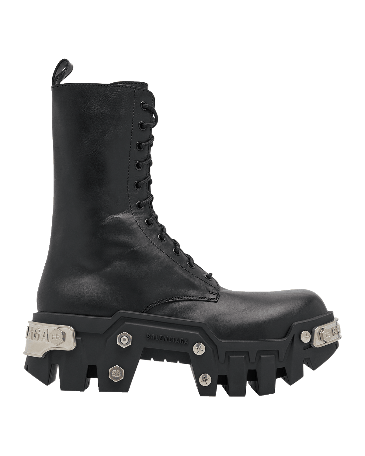 Balenciaga Men's Bulldozer Platform Lace-Up Boots