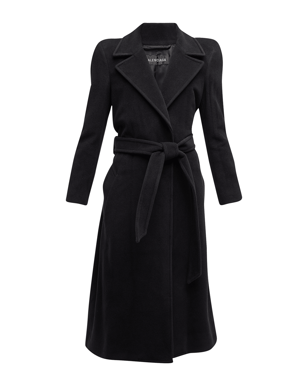 Balenciaga Round Shoulder Fitted Coat