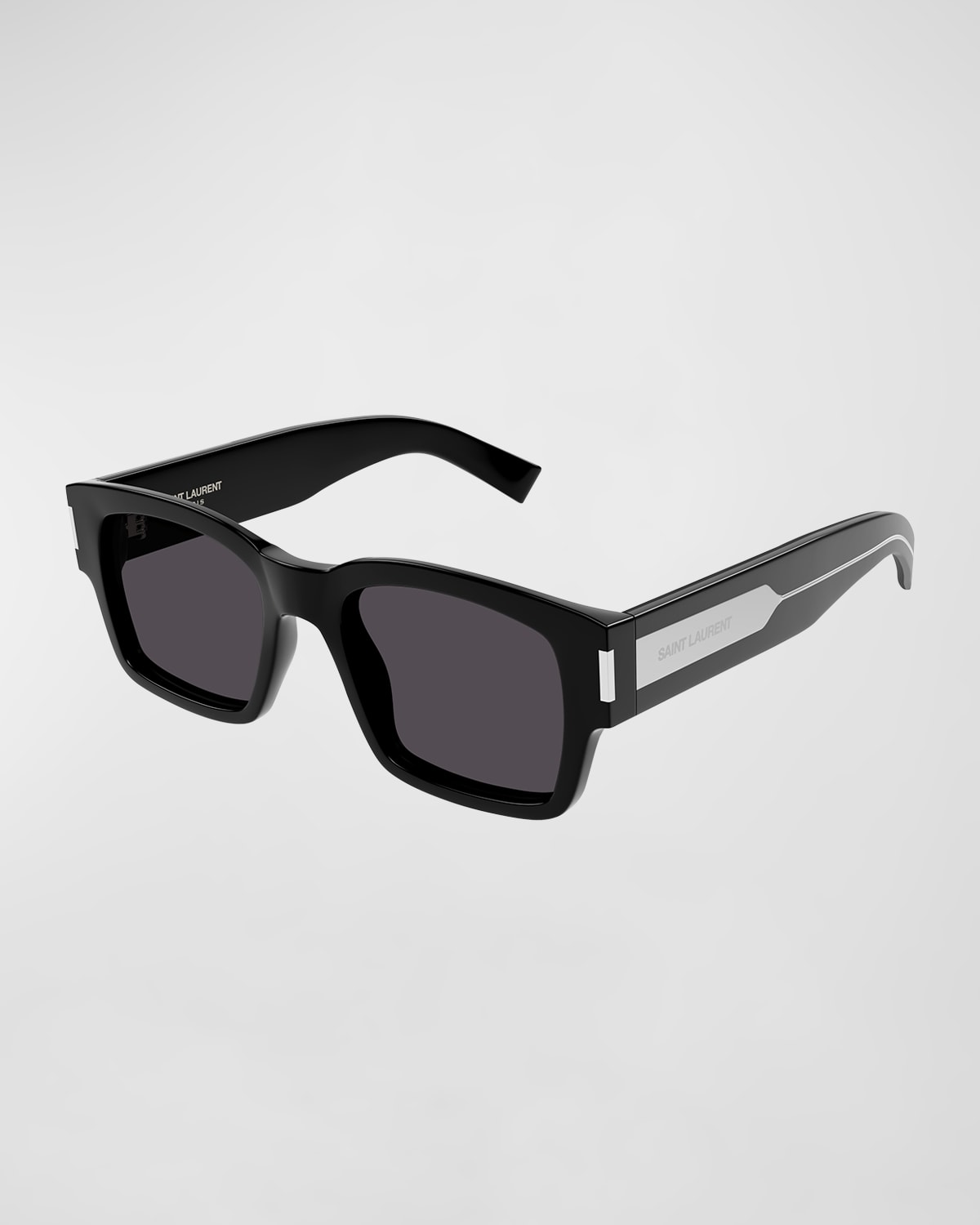 Saint Laurent Men's SL 617 Acetate Rectangle Sunglasses