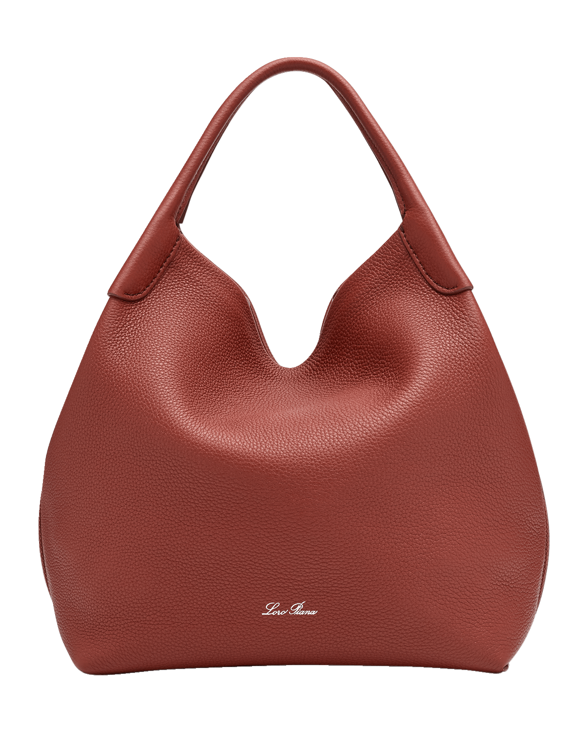 Loro Piana Large Bale Fine-Grain Leather Bag