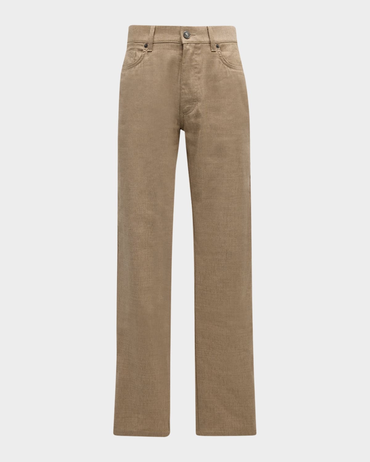 ZEGNA Men's Straight-Leg Twill 5-Pocket Pants