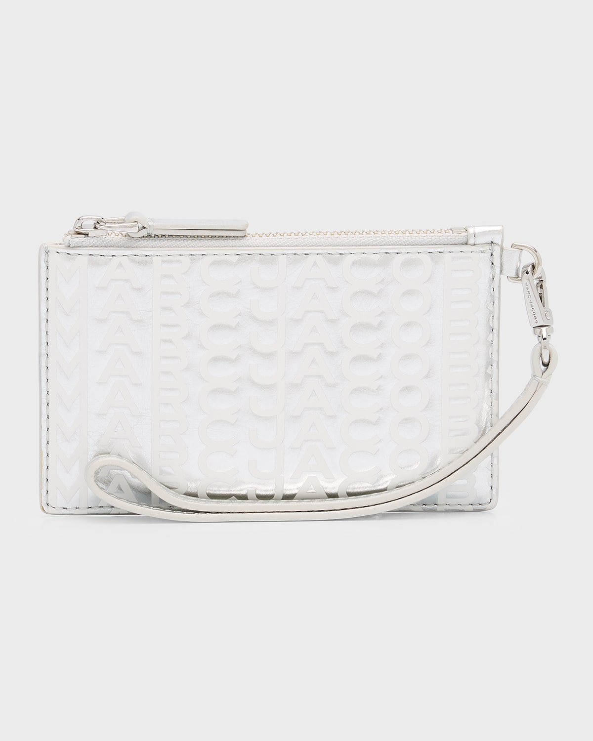 Marc Jacobs The Monogram Metallic Top Zip Wristlet Wallet
