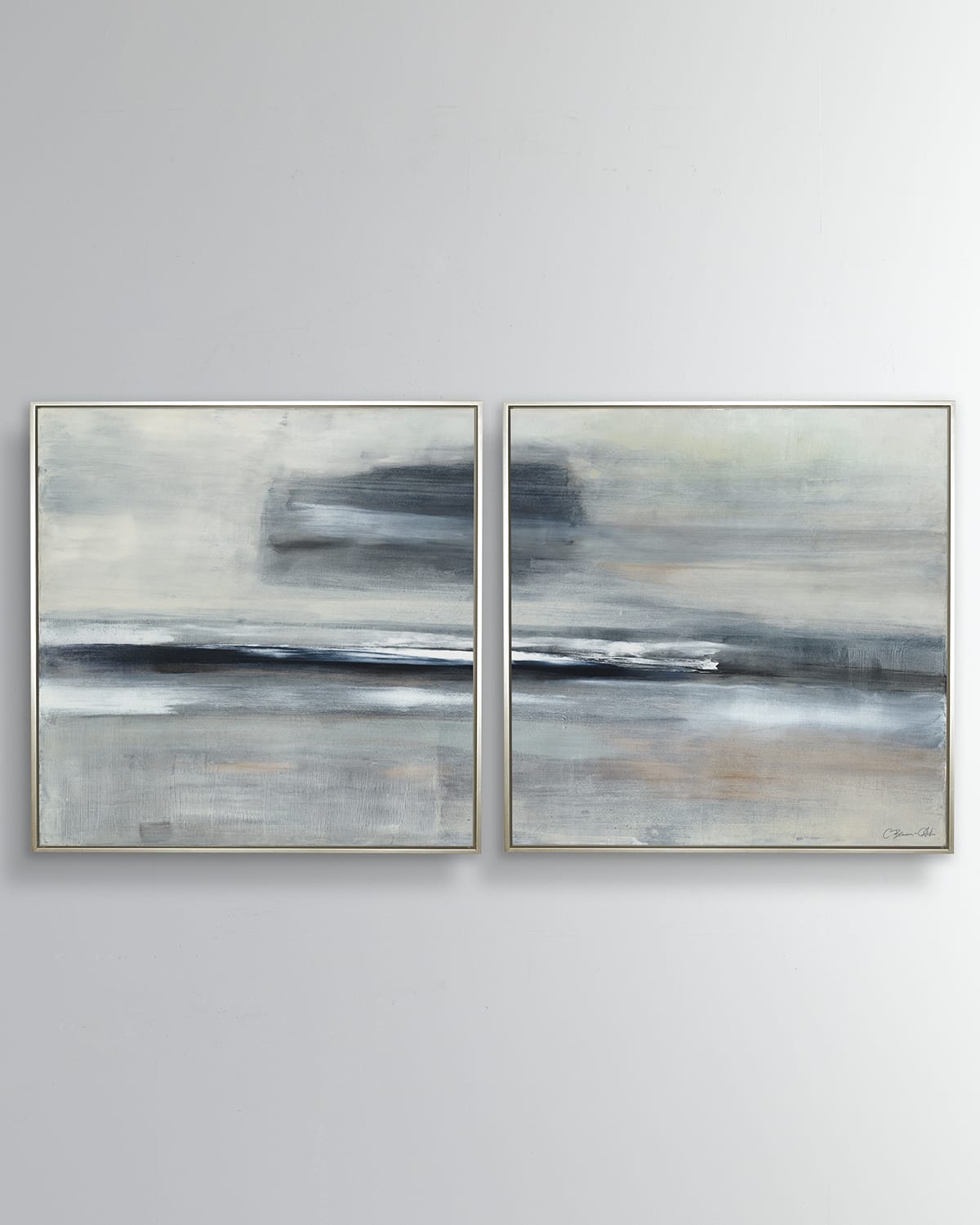 Benson-Cobb Studios "Serenity" Hand-Embellished Giclee Diptych, 49" Sq. | Thumbnail 3 Benson-Cobb Studios "Serenity" Hand-Embellished Giclee Diptych, 49" Sq. | Thumbnail 3