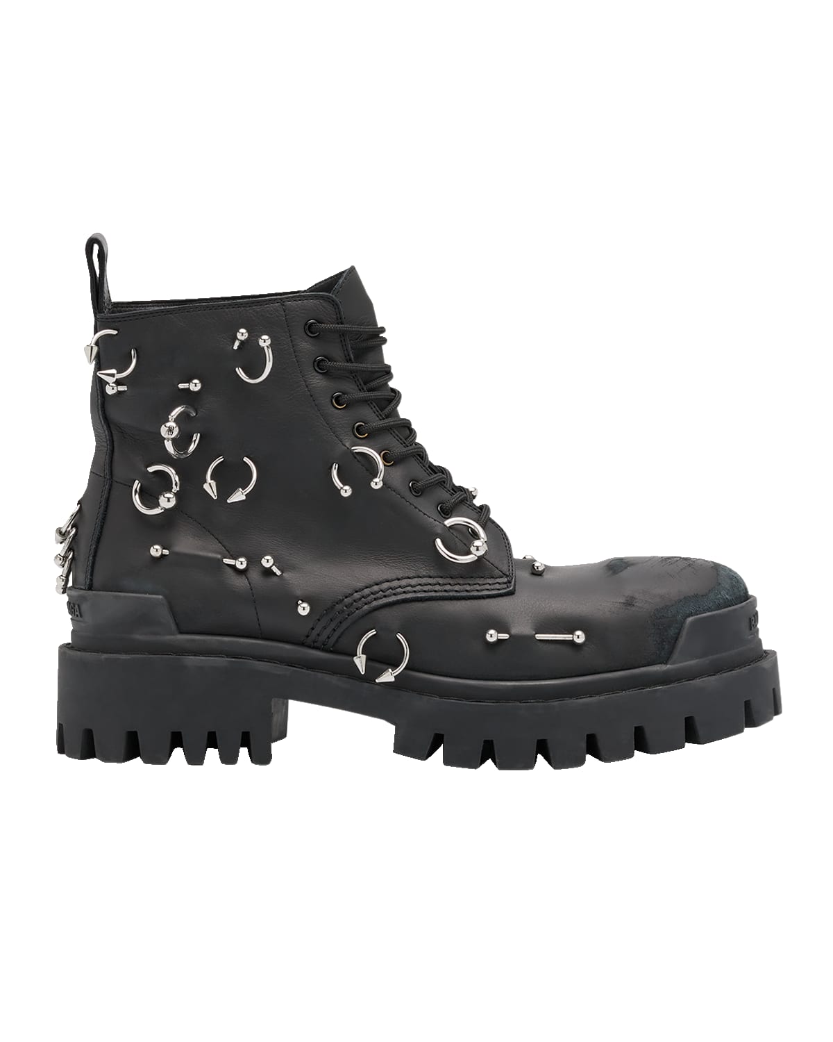 Balenciaga Men's Strike 20mm Boot With Piercings