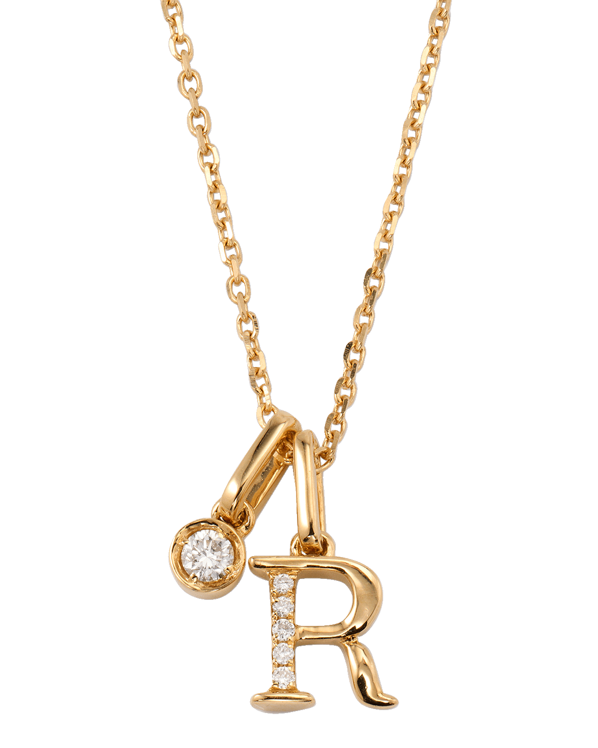 Frederic Sage 18k Yellow Gold Diamond Initial Necklace, R