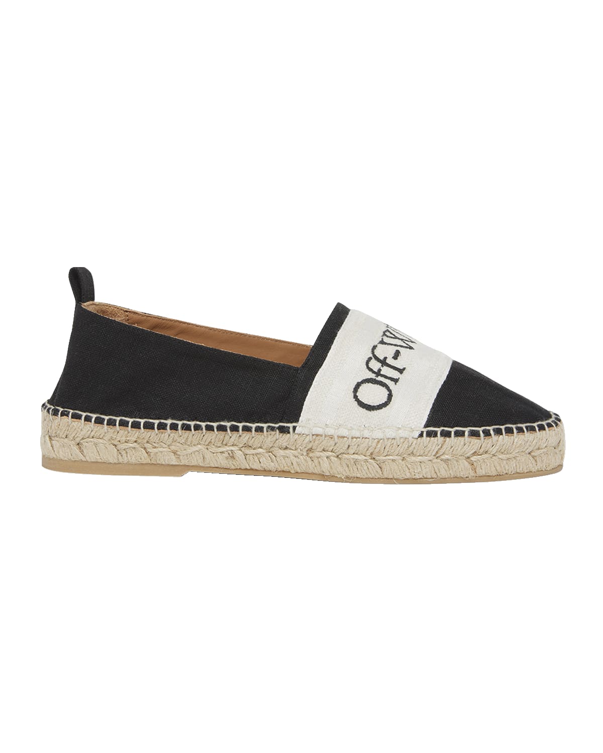 Off-White Bookish Linen Logo Espadrille Loafers