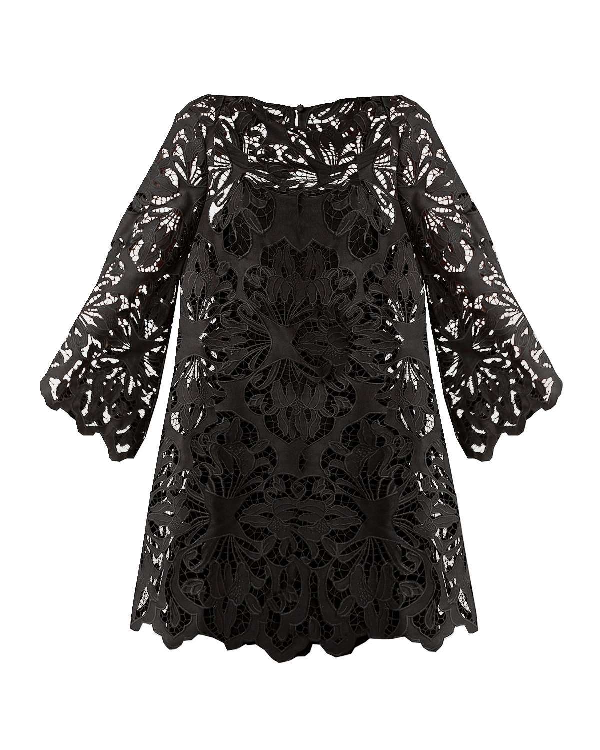 Mestiza New York Long-Sleeve Sheer Lace Mini Dress